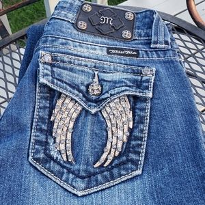🦋Angel Wing Miss Me Jeans🎀